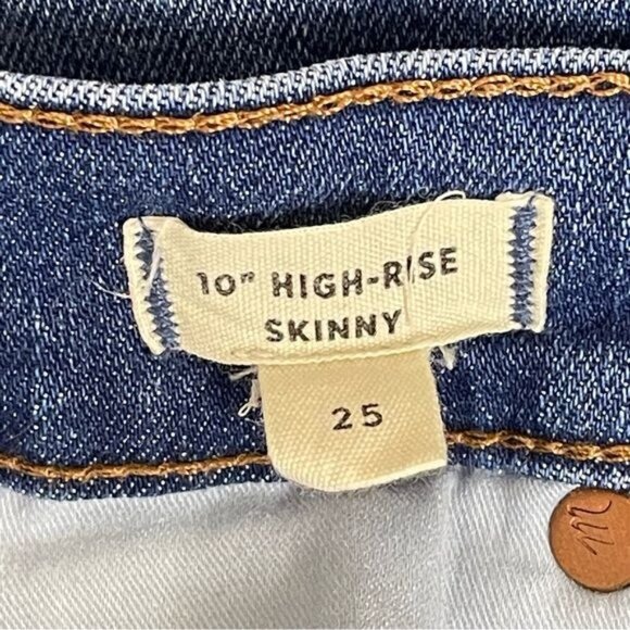 Madewell 10" High-Rise Skinny Jeans in Danny Wash TENCEL Denim Edition 25 - Picture 5 of 8